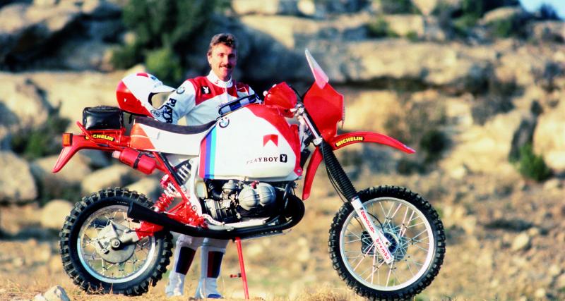 Comme Hubert Auriol, Gaston Rahier a largement contribué à populariser la BMW GS 80.