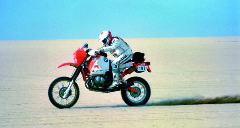 Comme Hubert Auriol, Gaston Rahier a largement contribué à populariser la BMW GS 80.