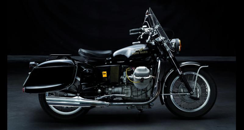 Une vraie beauté, la Moto Guzzi 850 GT d’Albert, après 200 heures de travail.