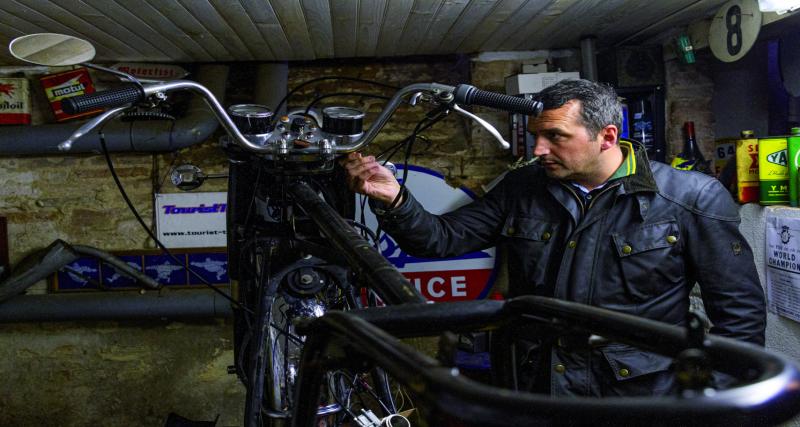 Une vraie beauté, la Moto Guzzi 850 GT d’Albert, après 200 heures de travail.