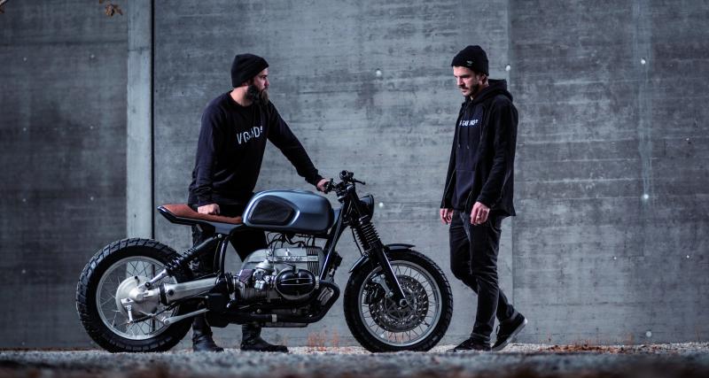 Paul Brauchart et Philipp Rabl avec une BMW R 80 RT de 1988 illustrant le style Vagabund.