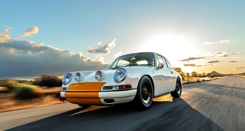 La 911K et son inspiratrice, le prototype de course 908 Kurz Heck de 1968.