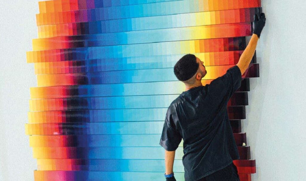 Haut en couleurs photo